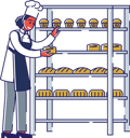 پیش‌نمایش فایل woman-chef-putting-baked-cupcakes-on-rack-4990847 از پک غذا