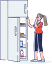 پیش‌نمایش فایل woman-opening-fridge-with-spoiled-smelly-food-covering-nose-to-protect-from-stink-4990903 از پک غذا