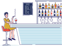 پیش‌نمایش فایل woman-sit-at-bar-counter-and-have-a-good-time-smoking-and-drinking-alcohol-have-fun-4990852 از پک غذا
