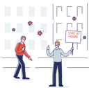 پیش‌نمایش فایل man-holding-banner-saying-stay-at-home-4990992 از پک مراقبت سلامت و پزشکی