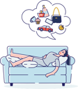پیش‌نمایش فایل sleepless-girl-lying-on-sofa-dreaming-about-future-4990996 از پک مراقبت سلامت و پزشکی