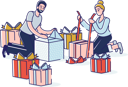پیش‌نمایش فایل couple-packing-gift-boxes-together-4991032 از پک تعطیلات