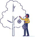 پیش‌نمایش فایل woman-decorating-garden-tree-during-christmas-4991020 از پک تعطیلات