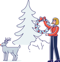 پیش‌نمایش فایل woman-holding-wreath-for-decorating-tree-4991019 از پک تعطیلات
