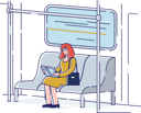 پیش‌نمایش فایل girl-reading-book-while-commuting-to-home-4991321 از پک افراد 2