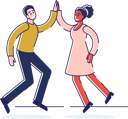 پیش‌نمایش فایل man-and-woman-giving-high-five-4991311 از پک افراد 2