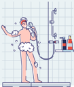 پیش‌نمایش فایل man-sing-in-shower-white-bathing-in-bathroom-4991336 از پک افراد 2
