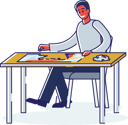 پیش‌نمایش فایل man-solving-puzzle-sitting-at-table-4991317 از پک افراد 2