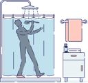 پیش‌نمایش فایل silhouette-man-sing-while-taking-shower-4991335 از پک افراد 2