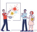 پیش‌نمایش فایل visitor-looking-at-art-gallery-painter-doing-painting-4991286 از پک افراد 2