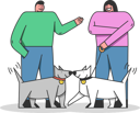 پیش‌نمایش فایل man-and-woman-meeting-while-pets-meeting-each-other-5018745 از پک افراد با حیوانات