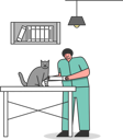 پیش‌نمایش فایل vet-doctor-treating-cat-with-injury-5018736 از پک افراد با حیوانات