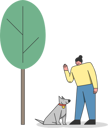 پیش‌نمایش فایل woman-train-the-dog-in-the-city-5018746 از پک افراد با حیوانات