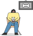 پیش‌نمایش فایل woman-waiting-outside-vet-clinic-5018738 از پک افراد با حیوانات