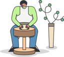 پیش‌نمایش فایل man-making-pottery-5019022 از پک صنعت