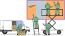 پیش‌نمایش فایل team-of-workers-are-mounting-poster-on-billboard-5019000 از پک صنعت