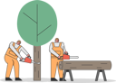 پیش‌نمایش فایل worker-cutting-tree-and-collecting-logs-5019030 از پک صنعت