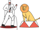 پیش‌نمایش فایل circus-lion-with-tamer-man-5019066 از پک افراد مختلف