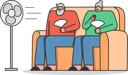 پیش‌نمایش فایل couple-sitting-in-front-of-fan-due-to-summer-heat-5019096 از پک افراد مختلف