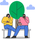 پیش‌نمایش فایل couple-sitting-on-bench-in-park-and-eating-strawberry-5019130 از پک افراد مختلف
