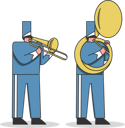 پیش‌نمایش فایل musicians-playing-trombone-and-trumpet-5019126 از پک افراد مختلف