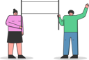 پیش‌نمایش فایل protestors-holding-plain-banner-5019142 از پک افراد مختلف