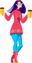 پیش‌نمایش فایل girl-holding-takeaway-coffee-cups-in-hands-5019460 از پک غذا