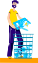پیش‌نمایش فایل man-throwing-empty-food-tray-in-bin-5019466 از پک غذا