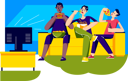 پیش‌نمایش فایل people-eating-junk-food-while-watching-tv-5019458 از پک غذا