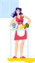 پیش‌نمایش فایل woman-cooking-meal-in-kitchen-for-dinner-5019470 از پک غذا