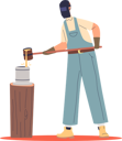 پیش‌نمایش فایل blacksmith-at-work-casting-mold-metal-wearing-protective-uniform-5158810 از پک صنایع