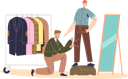 پیش‌نمایش فایل male-dressmaker-clothes-designer-sewing-garment-on-customer-during-fitting-5158799 از پک صنایع