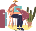 پیش‌نمایش فایل male-dressmaker-work-on-sewing-machine-5158818 از پک صنایع