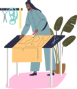 پیش‌نمایش فایل woman-sewer-drawing-and-cutting-paper-pattern-for-tailoring-clothes-in-atelier-5158820 از پک صنایع