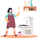 پیش‌نمایش فایل girl-cleaning-toilet-5158823 از پک کودکان