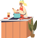 پیش‌نمایش فایل girl-cooking-in-kitchen-5158821 از پک کودکان