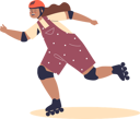 پیش‌نمایش فایل girl-in-protective-helmet-rolling-on-roller-skates-5158839 از پک کودکان