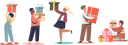 پیش‌نمایش فایل kids-holding-gifts-5158831 از پک کودکان
