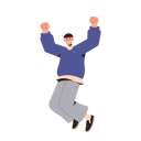 پیش‌نمایش فایل happy-male-with-positive-energy-jumping-8564008 از پک مردم خوشحال
