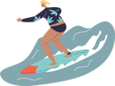 پیش‌نمایش فایل happy-girl-surfing-in-ocean-8579130 از پک ورزش ها