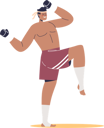پیش‌نمایش فایل muay-thai-male-fighter-ready-for-competition-8579144 از پک ورزش ها