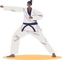 پیش‌نمایش فایل woman-karate-fighter-ready-for-fight-8579146 از پک ورزش ها
