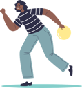 پیش‌نمایش فایل young-african-woman-throw-ball-for-bowling-game-8579135 از پک ورزش ها