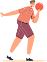 پیش‌نمایش فایل young-man-throwing-ball-for-bowling-game-8579134 از پک ورزش ها
