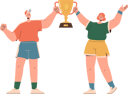 پیش‌نمایش فایل happy-young-sportsman-and-sportswoman-celebrating-victory-in-championship-tournament-8778583 از پک ورزش ها