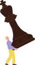 پیش‌نمایش فایل man-playing-chess-carrying-giant-king-8778578 از پک ورزش ها