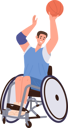 پیش‌نمایش فایل young-athletic-man-sitting-in-wheelchair-playing-basketball-8778599 از پک ورزش ها
