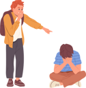 پیش‌نمایش فایل angry-laughing-gloating-boy-showing-negative-relation-pointing-at-stressed-upset-classmate-8778464 از پک آموزش