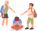 پیش‌نمایش فایل group-of-little-students-bullying-suppressing-and-taunting-child-classmate-8778463 از پک آموزش