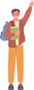 پیش‌نمایش فایل happy-male-student-in-casual-clothing-with-book-and-backpack-8778452 از پک آموزش
